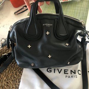 Authentic Givenchy antigona mini black cross print